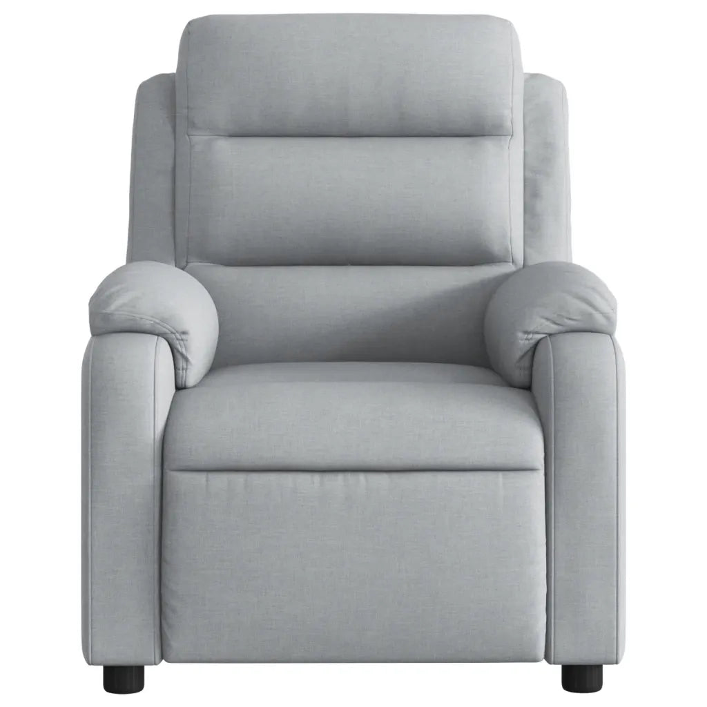 Divano Sedia-Poltrona Reclinabile in Tessuto Grigio Chiaro 872289