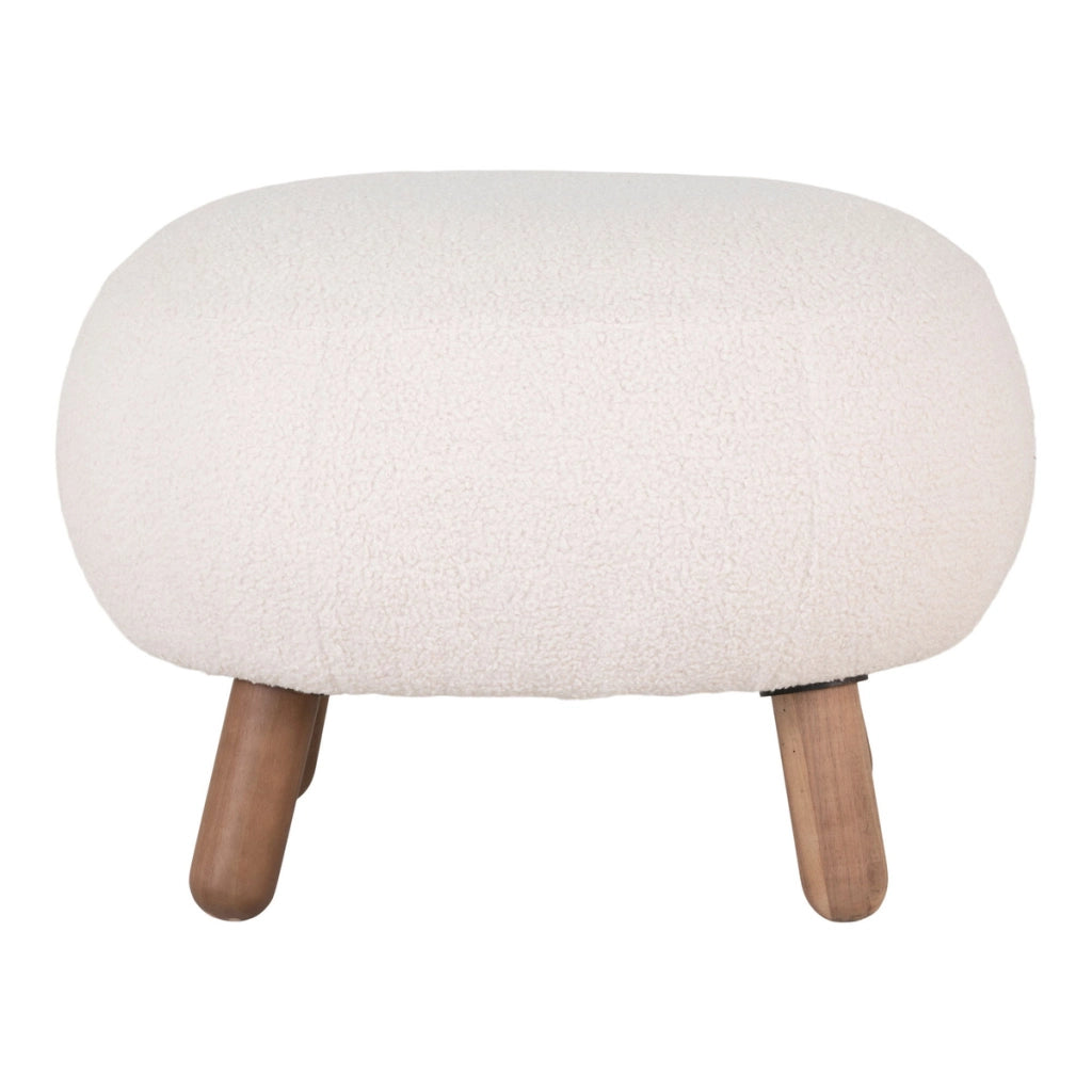 Pouf Savona, Bianco, Poliestere, 47x56x41,5 cm