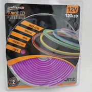 Trade Shop - Strip Led Neon Flessibile Striscia Decorativa 5 Mt Ip65 Vari Toni Di Luce U-12v - -viola      -