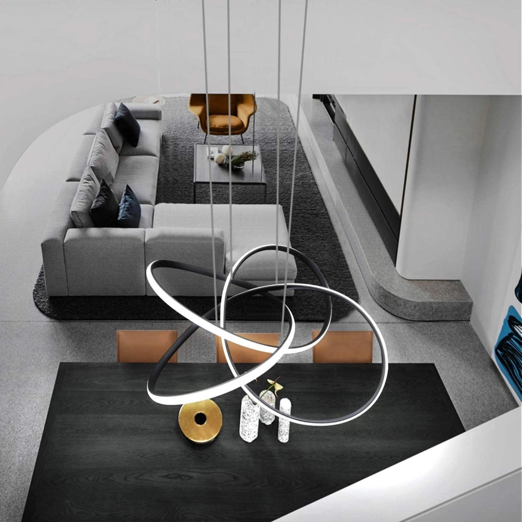 Lampada a sospensione ZMH a LED con altezza regolabile 62W telecomando per camera da letto