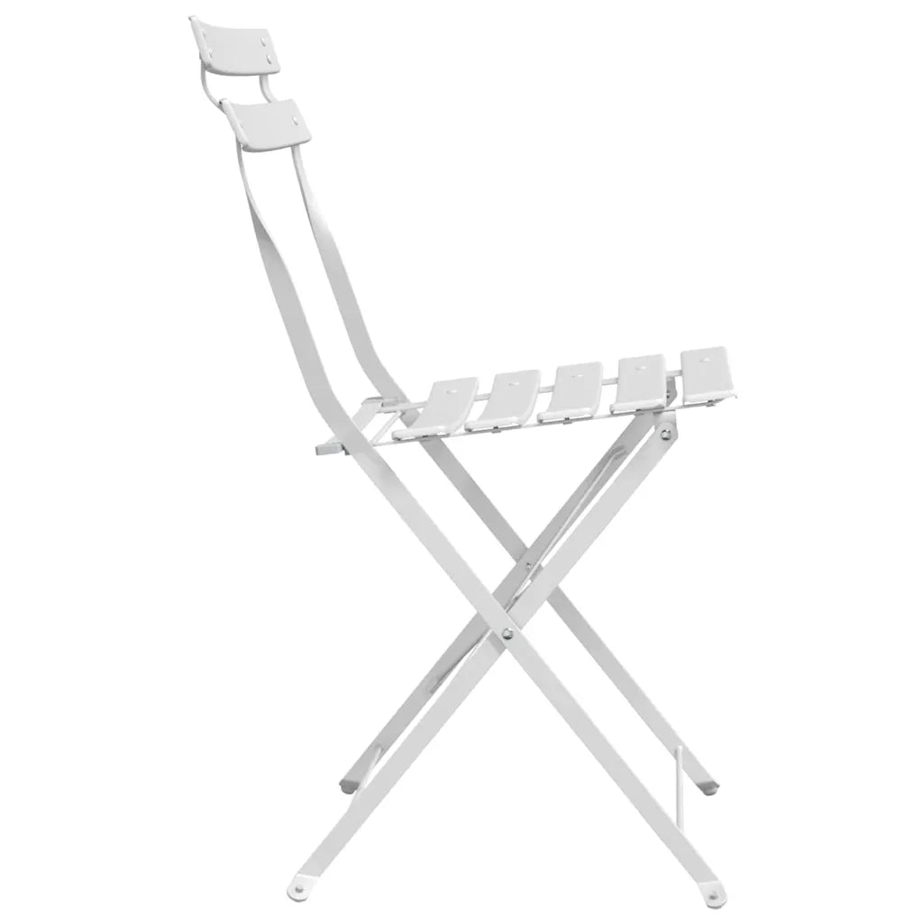 Sedia Pieghevole da Giardino 2 pcs Bianco 42 x 46 x 82cm 42002956
