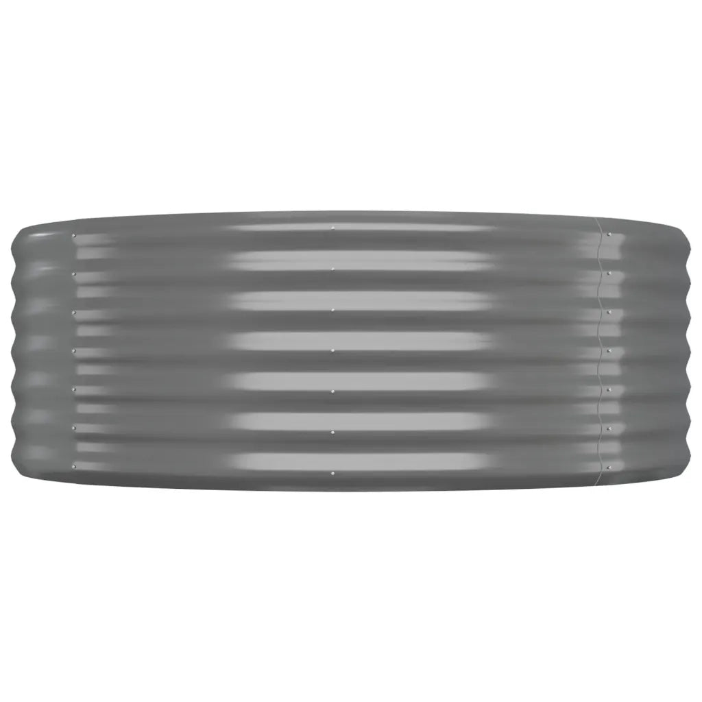 Vaso da Giardino Acciaio Verniciato Polvere 507x100x36cm Grigio