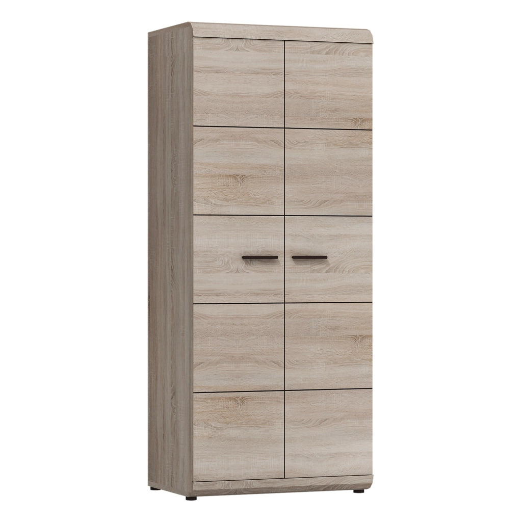 Armadio Camera da Letto Mostaarr, Guardaroba 2 Ante Appendiabiti, 80x194h cm Marrone Rovere