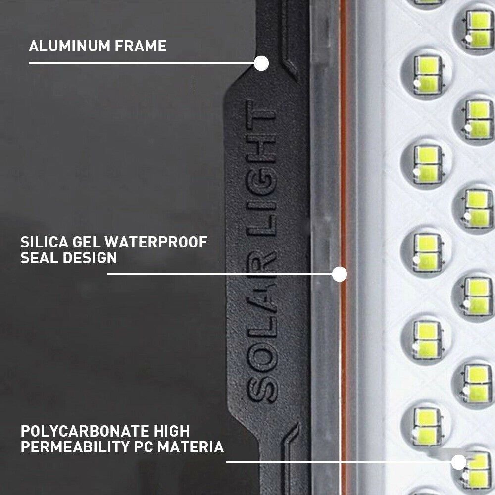 FARO LED CON PANNELLO SOLARE CREPUSCOLARE 800W IP66 LM con telecomando - Benovo