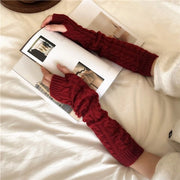 Moufle in lana per donne, guanti senza dita, guanti con buca per l'indice, guanti da tipo, guanti per giochi di ruolo in auto