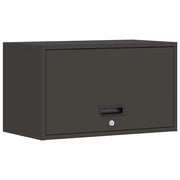 Armadio da garage a parete dal design moderno 60 x 33 x 35 cm con spazio di archiviazione sicuro ed elegante finitura in acciaio nero 02_0052853