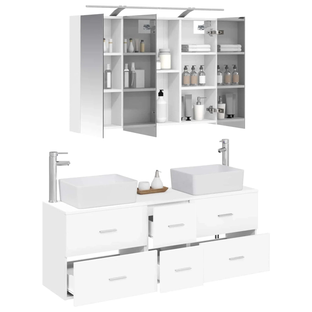 Set di mobili per il bagno 4 pcs Bianco 3406855