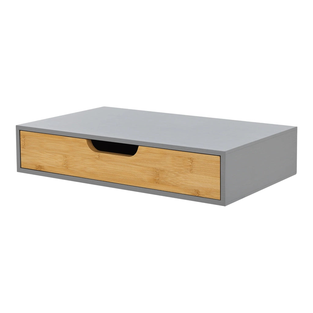 Set di 2 mensole da parete moderno mobile contenitore 40 x 24 x 8 cm grigio 03_0009735