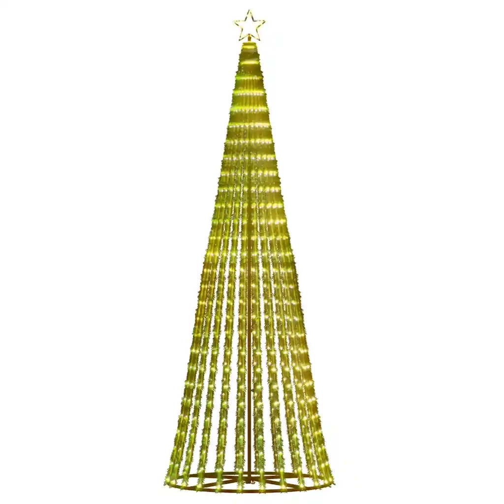 Albero di Natale | Decorazioni natalizie a LED 475 LED Bianco Caldo 247 cm