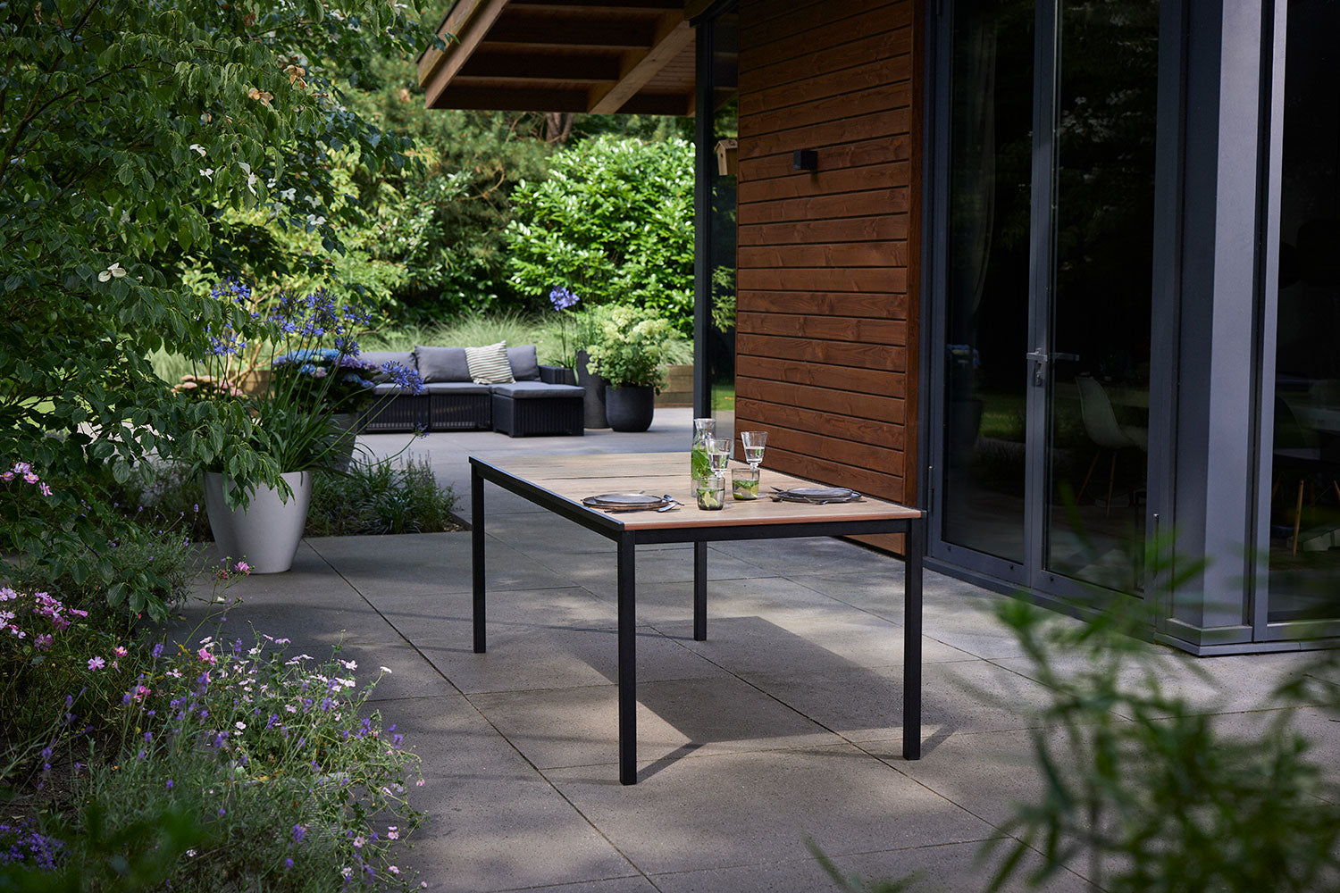 Tavolo da Giardino Keter Porto 200x95x75 cm Deco Coat Piano Effetto Legno Frassino