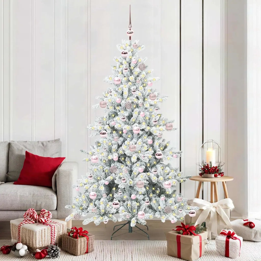 Albero di Natale Artificiale con Rami Pieghevoli Bianco 180 cm 3397720
