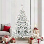 Albero di Natale Artificiale con Rami Pieghevoli Bianco 180 cm 3397720