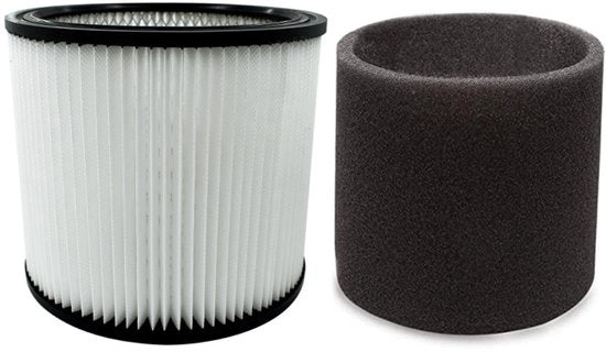 Adatto per shop-vac 90350 90304 90333 accessori per l'aspiratore, filtro dell'aria, 1 filtro + 1 lana di vetro attiva