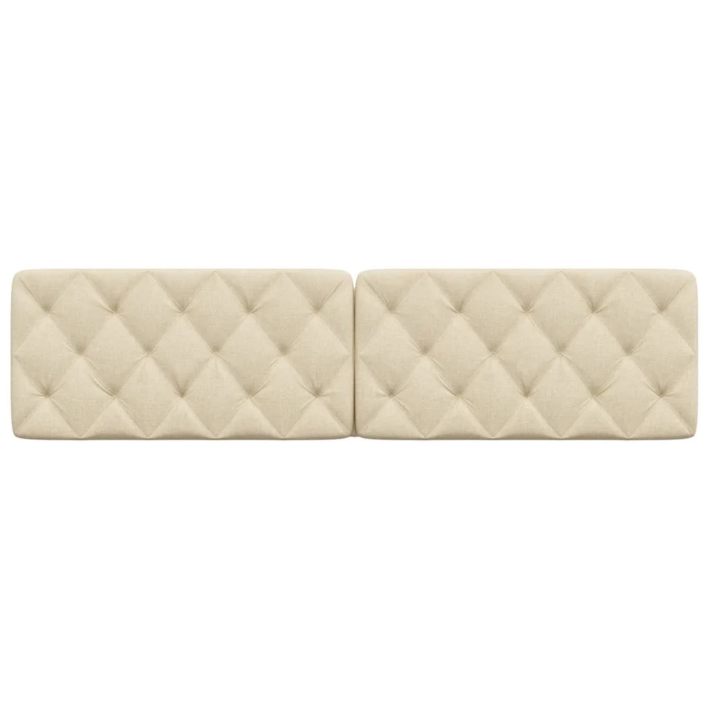 Cuscino Testiera Crema 200 cm in Tessuto 4019245