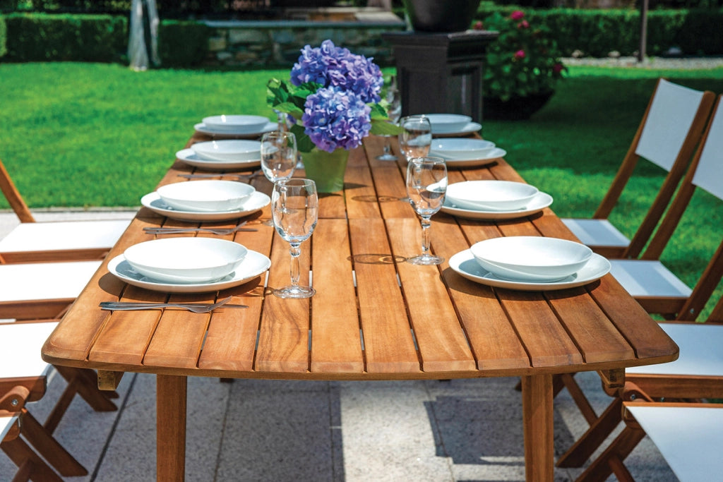 Tavolo Allungabile da Giardino 180/240x90x76 cm Donoratico in Legno  di Acacia