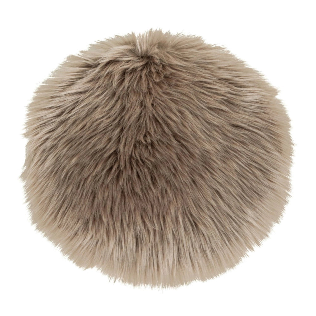 Pouf Lambskin, Marrone, Poliestere, 35x35x6,5 cm