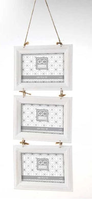 PORTAFOTO MULTIPLO DECORATIVO CON CORNCI IN LEGNO DA APPENDERE 10 X 15 CM