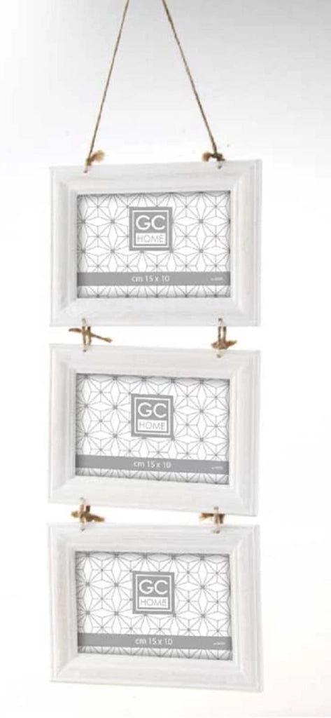 PORTAFOTO MULTIPLO DECORATIVO CON CORNCI IN LEGNO DA APPENDERE 10 X 15 CM