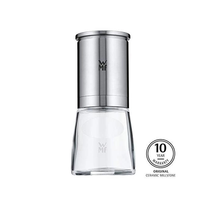 WMF 06.6771.6040 De Luxe Macinaspezie in Acciaio Cromargan e Vetro con Meccanismo in Ceramica Regolabile 10 Anni di Garanzia colore Acciaio inox - Trasparente
