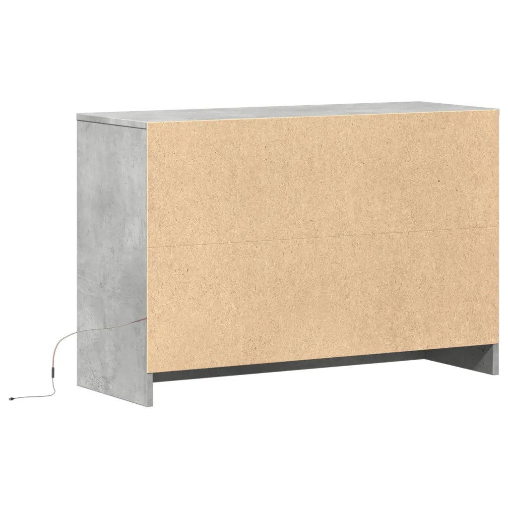 vidaXL Mobile Porta TV con LED Grigio Cemento 91x34x61 cm Truciolato