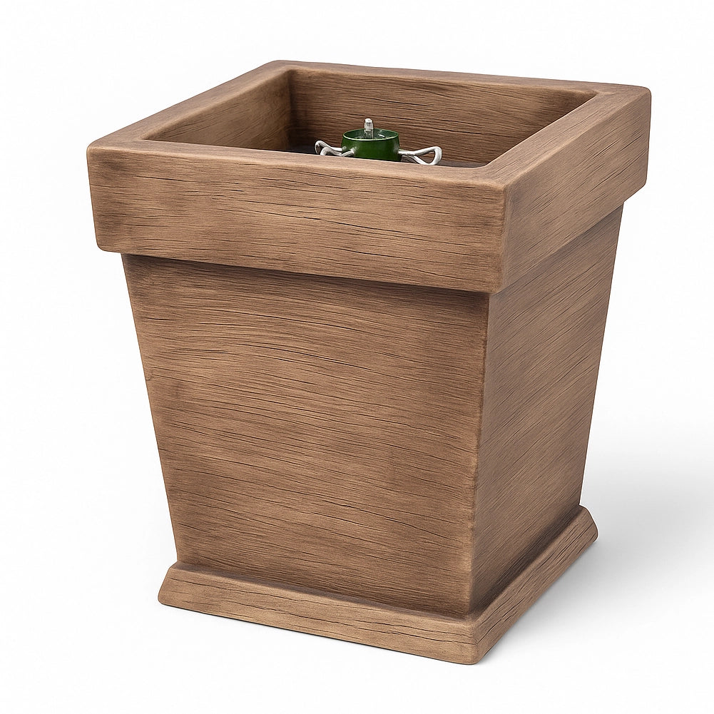 Base Albero di Natale Vaso Marrone Supporto 30x30x35cm con Attacco Universale