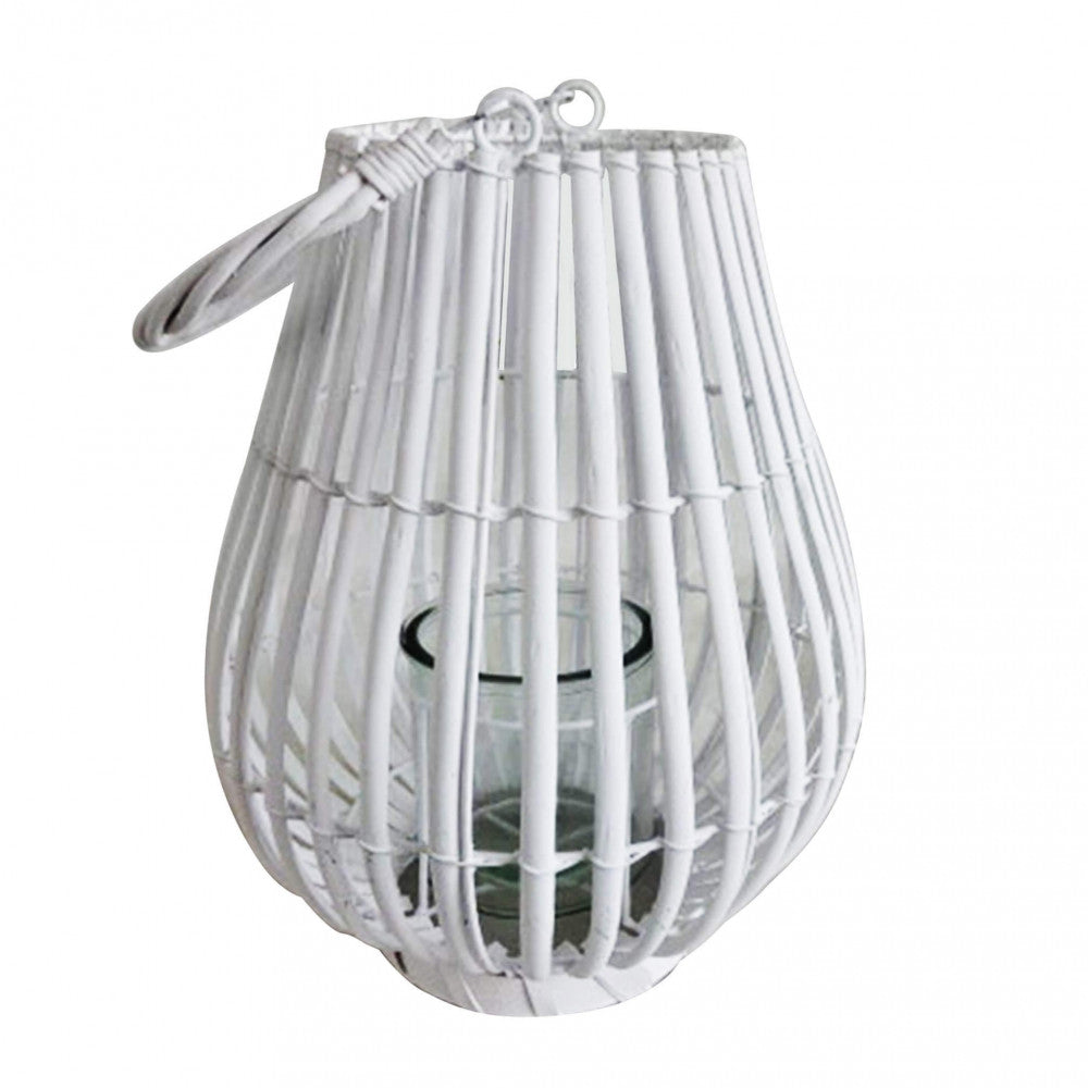Lanterna Celeste in Vimini Bianco