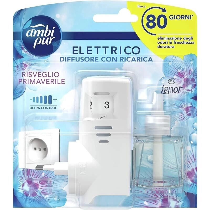 AMBI PUR PROFUMATORE PER AMBIENTI ELETTRICO STARTER KIT 20 ML LENOR RISVEGLIO PRIMAVERILE