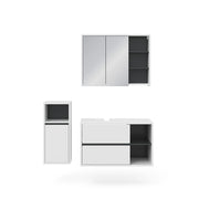 Vicco Set mobili bagno Bianco 3 parti