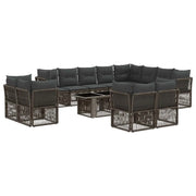 Set Divano da Giardino 13 pcs Grigio polyrattan 3436568