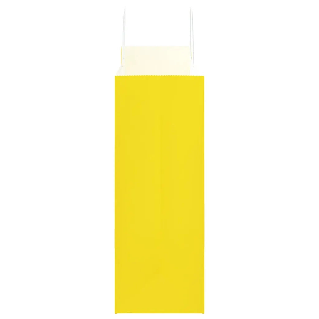 Sacchetti di Carta 250 pz con Manici Gialli 32x17x44 cm 4101790