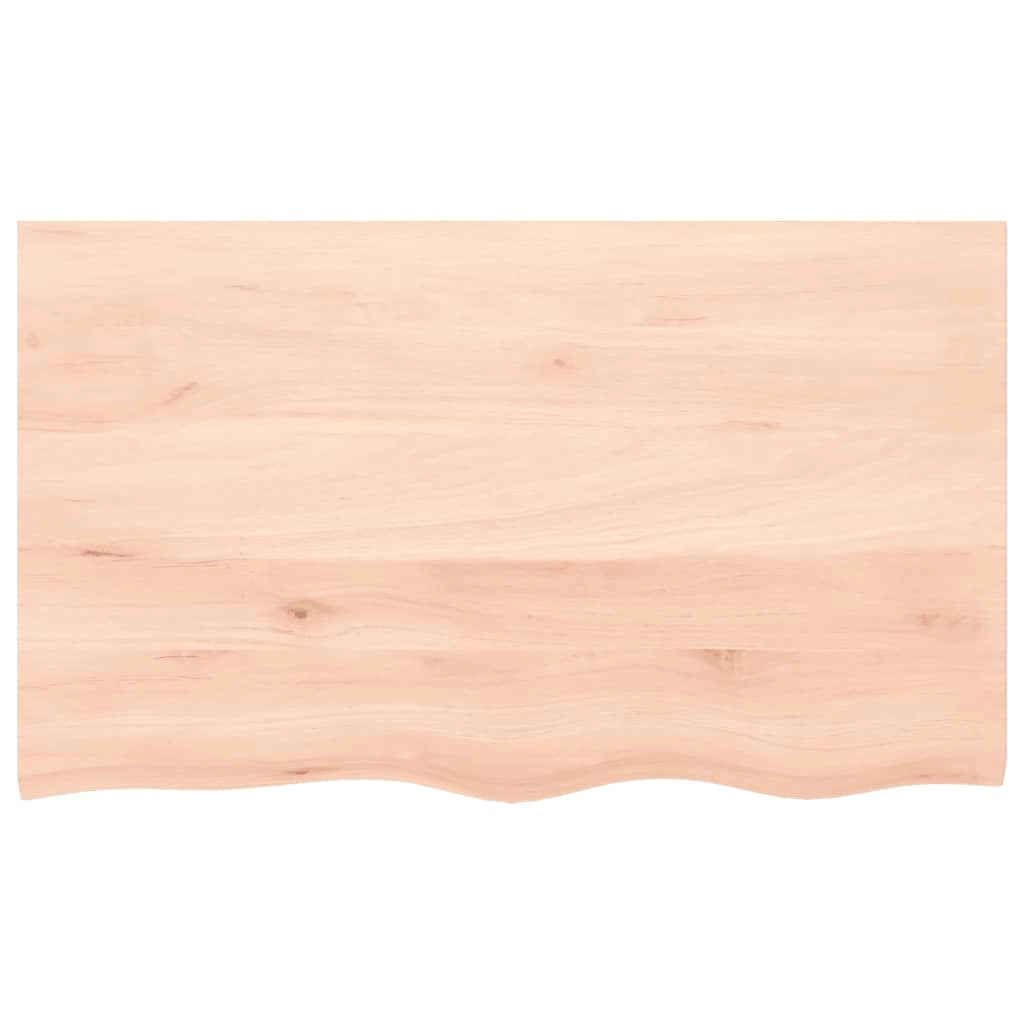 Piano Bagno 100x60x(2-4) cm in Legno Massello Non Trattatocod mxl 95906
