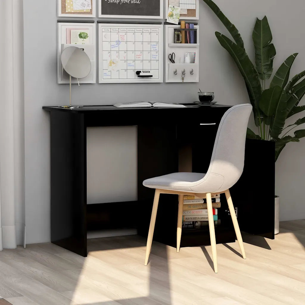 Scrivania Nera 100x50x76 cm in Legno Multistrato 801081