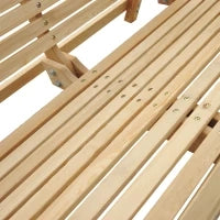 Dondolo Da Giardino 2 Posti, 1.8L x 1.2P x 1.85H m, Supporti Bicchieri, Legno Naturale