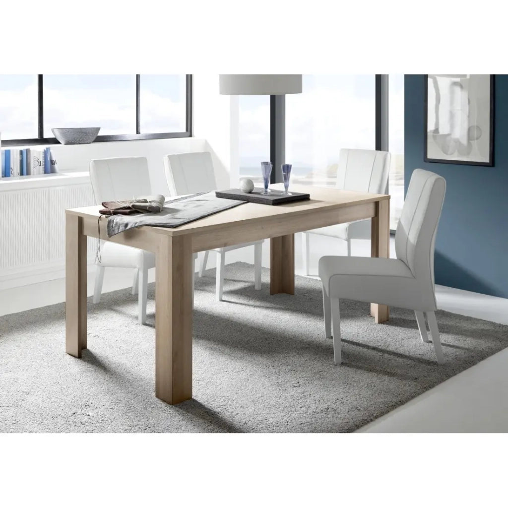 Tavolo 180x90, Collezione ZEFIR, colore rovere chiaro, ideale per la vostra sala da pranzo.