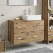 Set di mobili per il bagno 2 pz Rovere Artigianale 3403975
