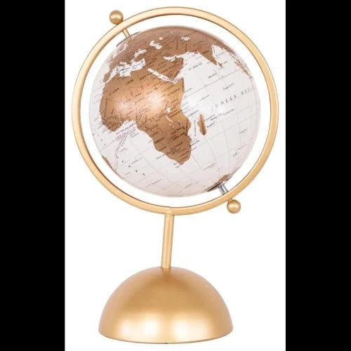 MAPPAMONDO ETERIA 19X16X30,5 CM ORO/BIANCO