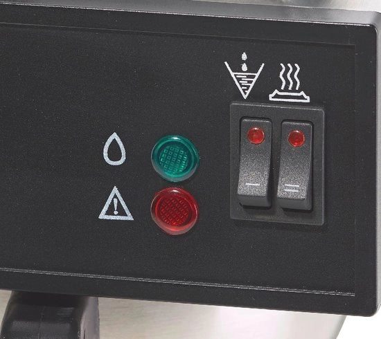 Caffettiera a filtri con 2 canne in vetro e piastra di riscaldamento - Efficiente e Sostenibile