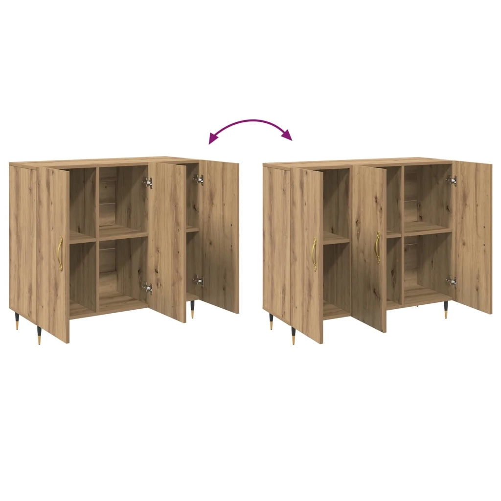 Credenza Rovere artigianale 90 x 34 x 80 cm Legno multistrato