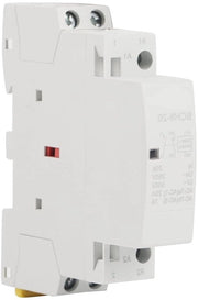Contattore AC per applicazioni domestiche, 20A, 24V, 220V/230V, 50/60Hz, montaggio su rail DIN, 1NO 1NC, sostituisce la maggior parte dei modelli residenziali, due tensioni, stile ultracompattibile