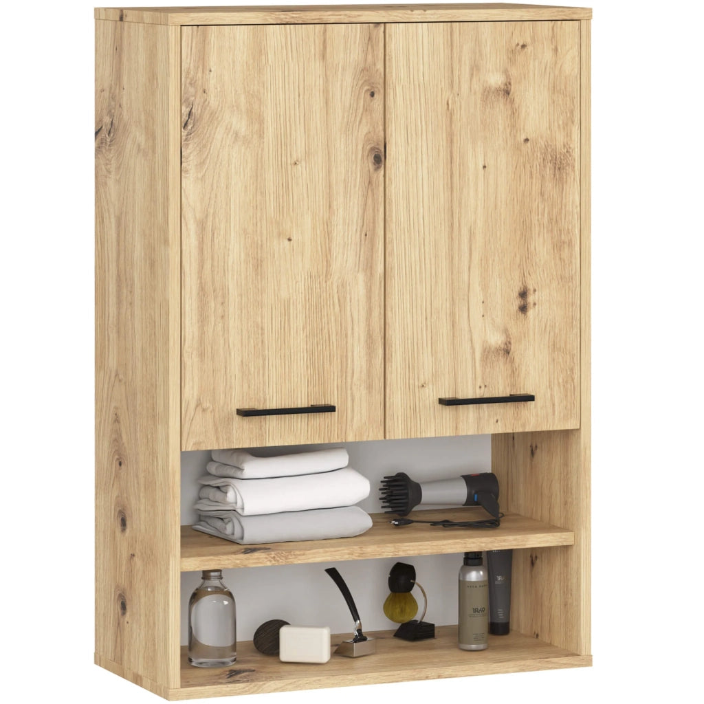Mobile bagno sospeso AKORD FIN H934 W64 Quercia Artisan 2 ante 64x94x30 cm