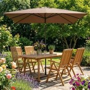 Tavolo da giardino allungabile Fero (150/200x90x76 cm) in legno di acacia, con estensione