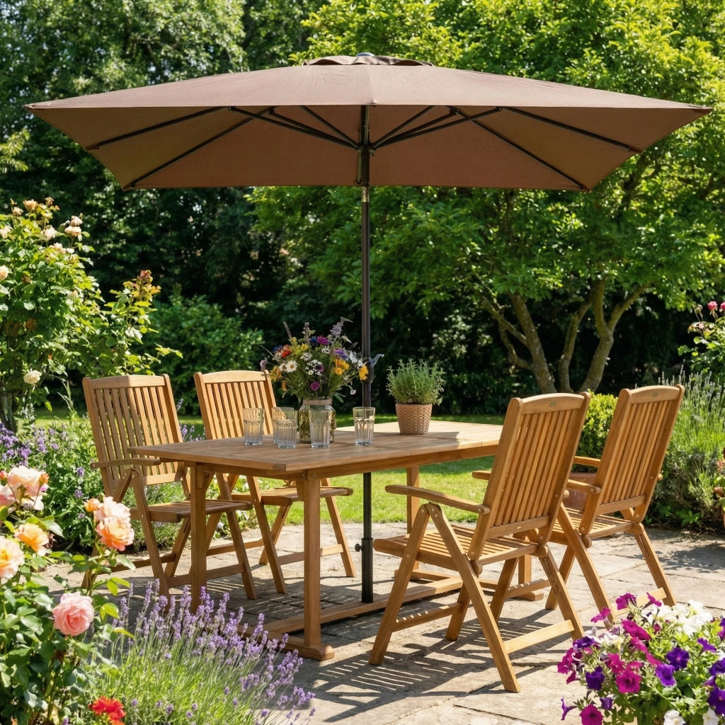 Tavolo da giardino allungabile Fero (150/200x90x76 cm) in legno di acacia, con estensione
