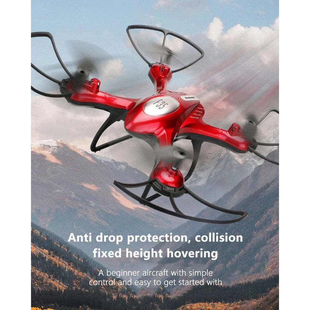 Trade Shop - Drone F35 Con Telecamera 4k Hd Quadricottero Rc Pieghevole Controller A Batteria 600mah -