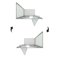 Box Doccia Angolare 75x80 cm 2 Ante Battenti in Cristallo Opaco 6mm H198 Fosterberg Aalborg Duo