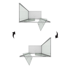 Box Doccia Angolare 80x90 cm 2 Ante Battenti in Cristallo Trasparente 6mm H198 Fosterberg Aalborg Duo