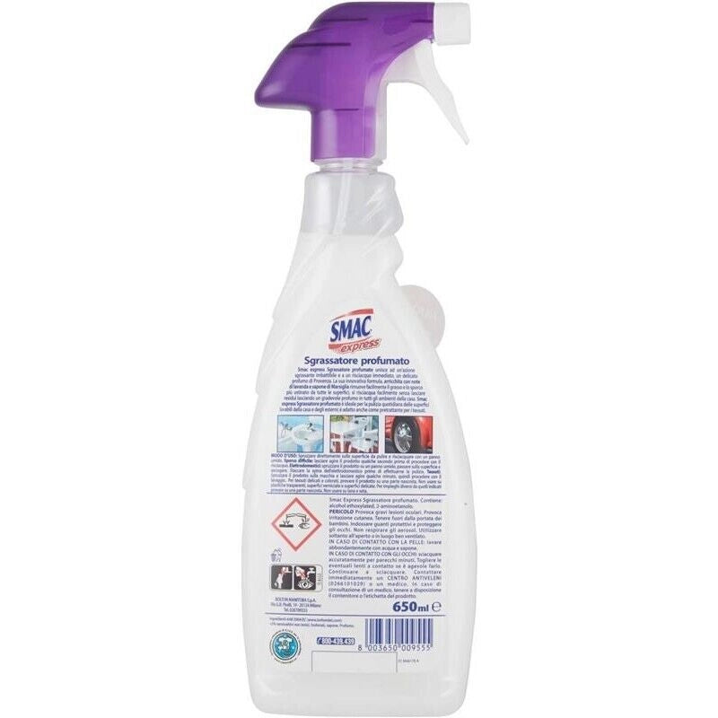 SMAC SET DI 12 SGRASSATORE PROFUMATO ALLA LAVANDA SPRAY 650 ML