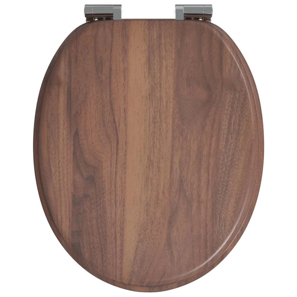 Sedile per toilette con chiusura morbida 2 pz Marrone CFW3464208