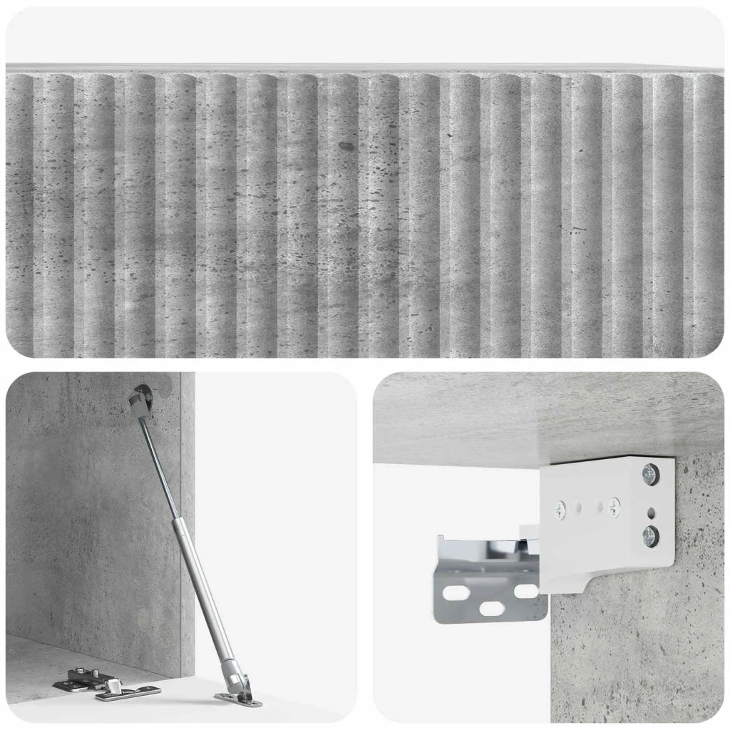 Mobile Porta TV da Muro Grigio Cemento 59,5 x 41 x 30 cm