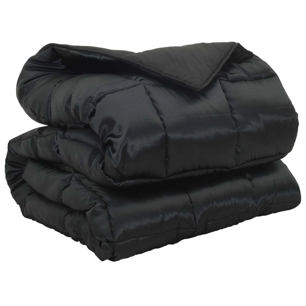 Duvet Invernale Nero 220 x 260 cm Satin e Micropile 42025858