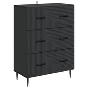 Mobile con Cassetti Nero 66 x 34,5 x 89,5 cm